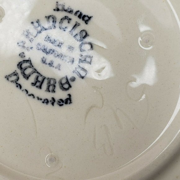 2 Hand-Decorated Saucers Made In California By Franciscan - Picture 2 of 6